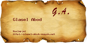 Glasel Abod névjegykártya